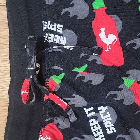 Sriracha KEEP IT SPICY Rooster Joggers Sleep Pants Pajama Bottoms Loungewear - Picture 3 of 6